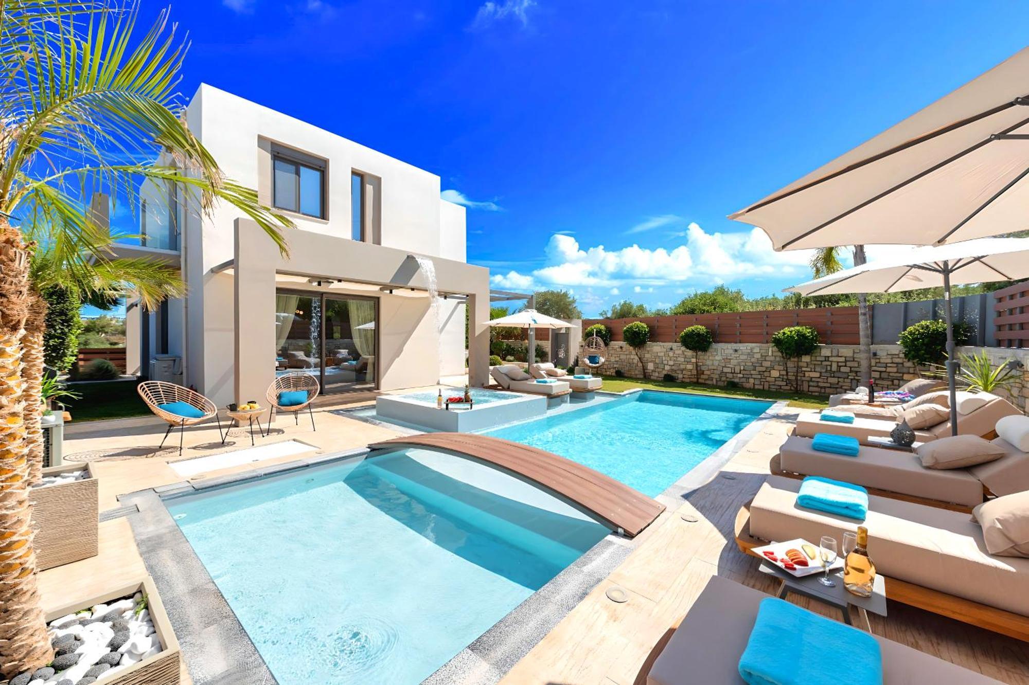 Minoas Villas Heated Pool Kournás Buitenkant foto