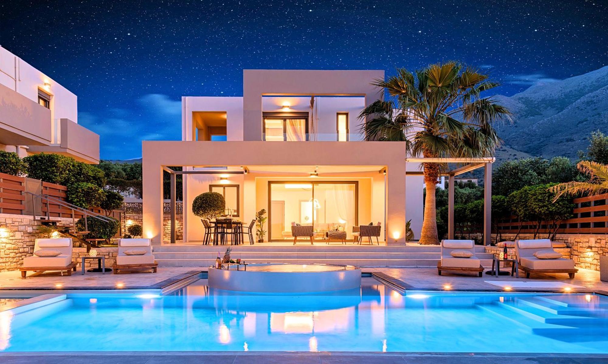 Minoas Villas Heated Pool Kournás Buitenkant foto